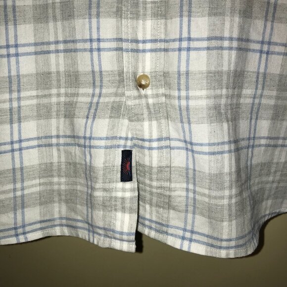 Men's Faherty Stretch Featherweight Flannel Long Sleeve Shirt-Size M (MWF2109) - Picture 7 of 13